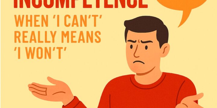 Weaponized Incompetence: When I ‘Can’t’ Really Means ‘I Won’t’